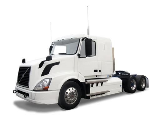 White Volvo semi truck 