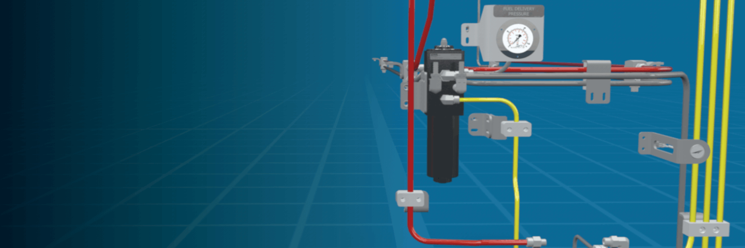 Computer graphic of wires inside CNG fuel system